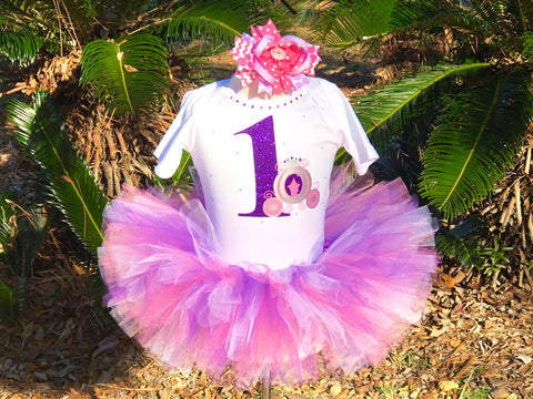Princess First Birthday Tutu Outfit - Paisley Bows