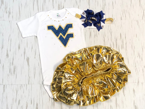 West Virginia Mountaineers - Paisley Bows