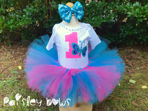 Butterfly 1st Birthday - Paisley Bows