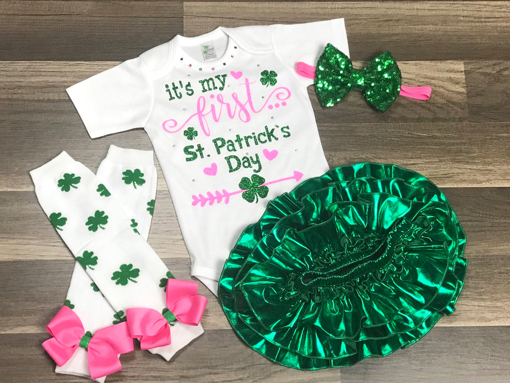It’s My First St. Patrick’s Day - Paisley Bows