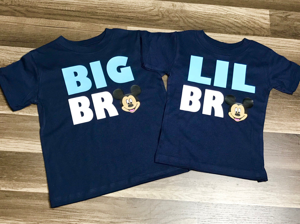 Mickey Big And Lil Bro Shirts - Paisley Bows