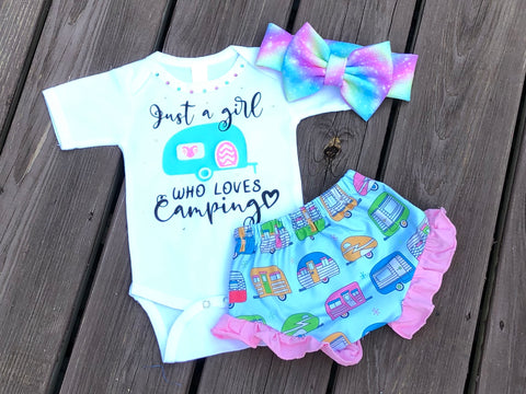 Just a girl who loves camping - Paisley Bows