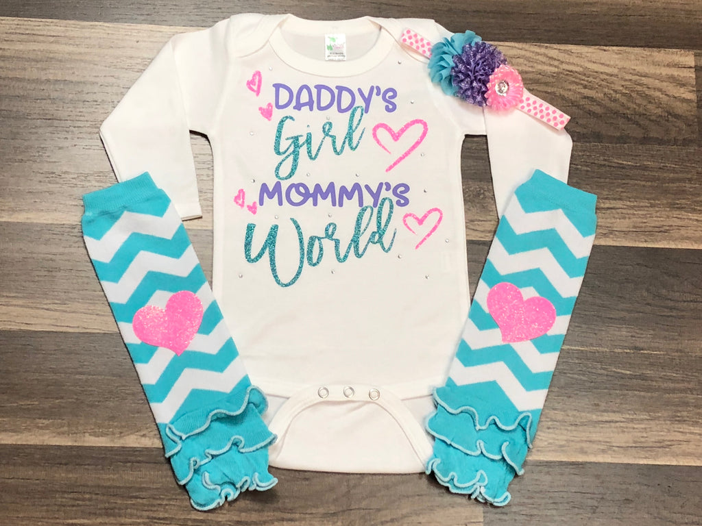 Daddy’s Girl Mommy’s World - Paisley Bows