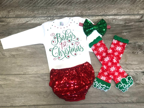 Red and Green Baby’s First Christmas