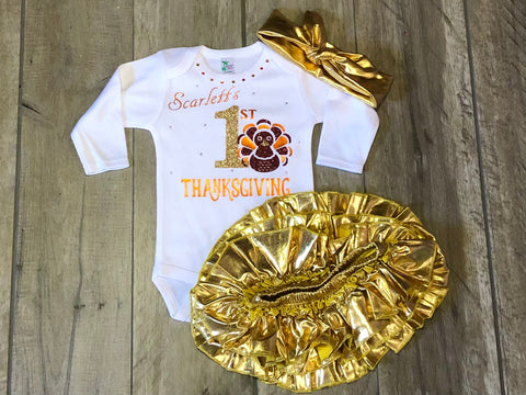 Personalized 1st Thanksgiving Outfit