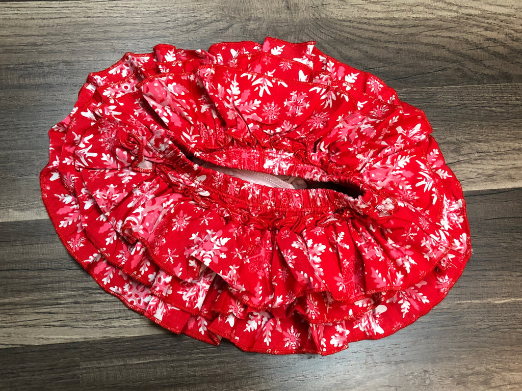 Red Snowflake Skirted Bloomers - Paisley Bows