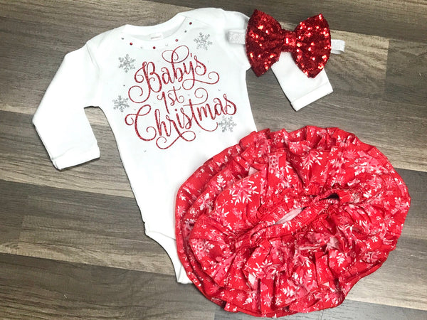 Baby’s 1st Christmas - Paisley Bows