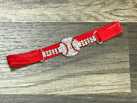 Rhinestone Baseball Headband - Paisley Bows