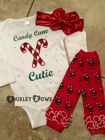 Candy Cane Cutie - Paisley Bows