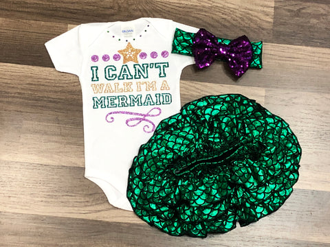 I Can’t Walk I’m A Mermaid - Paisley Bows
