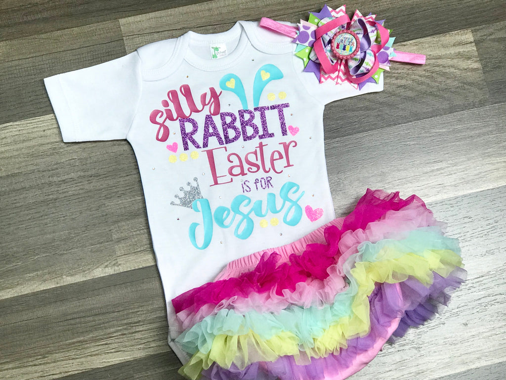 Silly Rabbit Easter Is For Jesus - Paisley Bows