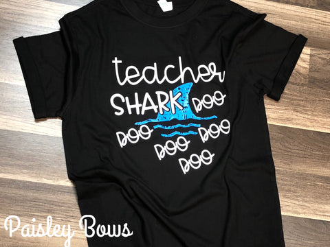 Teacher Shark Doo Doo Doo - Paisley Bows