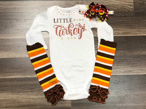 Little Turkey Top or Outfit - Paisley Bows