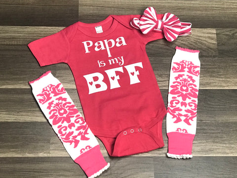 Papa is my BFF - Paisley Bows