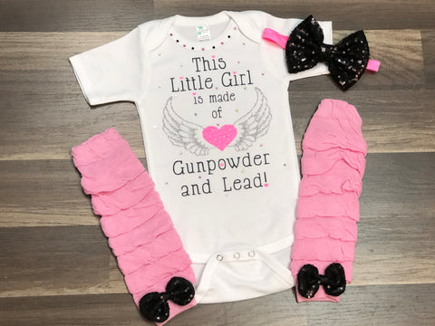 This Little Girl Is Made Of - Paisley Bows