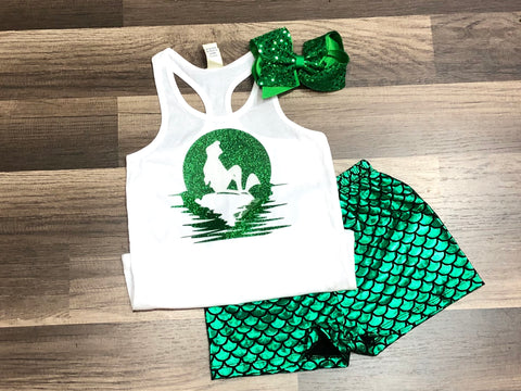 Ariel Mermaid Tank Top Or Outfit - Paisley Bows