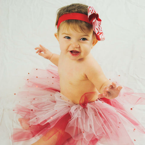 Red and White sequin tutu - Paisley Bows