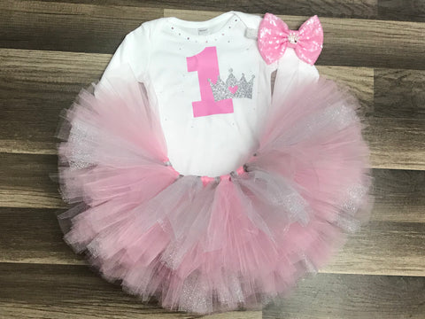 Princess 1st Birthday Tutu set - Paisley Bows