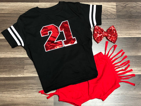 Custom Football Jersey Shirt or Outfit - Paisley Bows