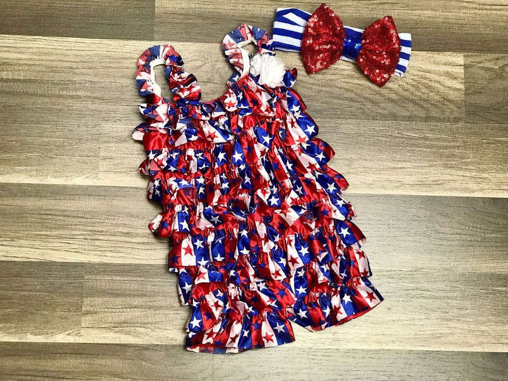 Fourth of July Romper - Paisley Bows