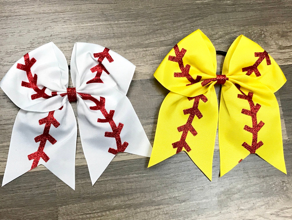 Baseball or Softball Cheer Bow - Paisley Bows