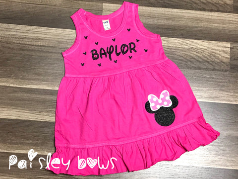 Personalized Minnie Mouse Dress - Paisley Bows