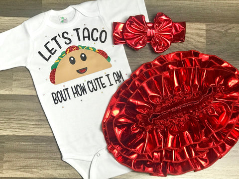 Let’s Taco Bout How Cute I Am - Paisley Bows
