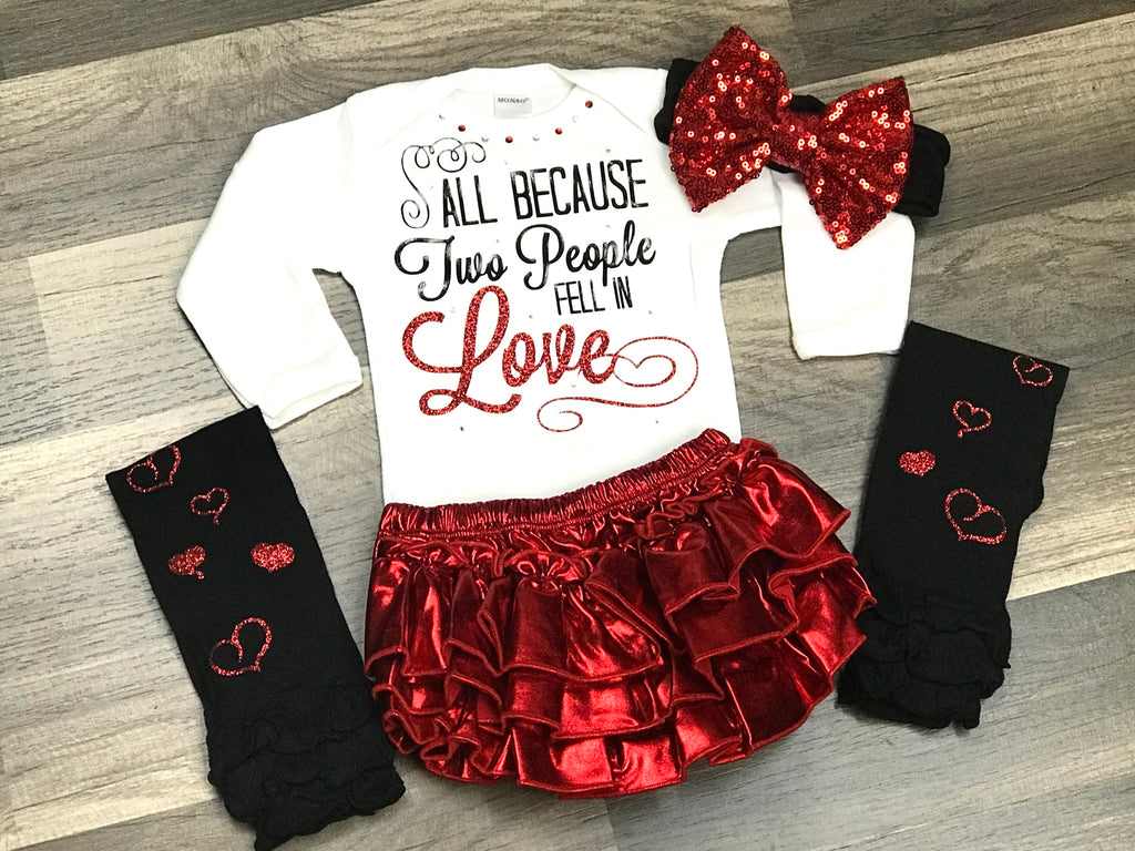 All Because Two People Fell In Love 4pc Outfit - Paisley Bows
