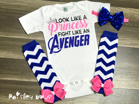 Look Like A Princess Fight Like An Avenger - Paisley Bows