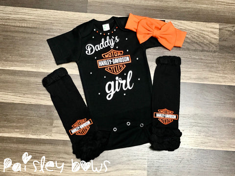 Daddy’s Biker Girl - Paisley Bows