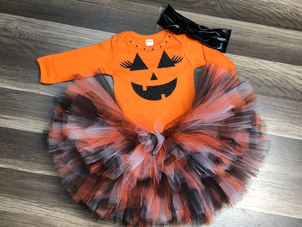 Pumpkin Tutu Outfit - Paisley Bows