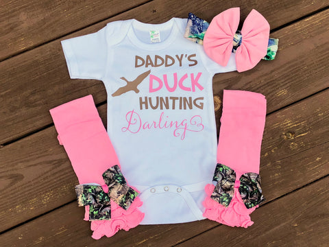 Daddy's Duck Hunting Darling - Paisley Bows