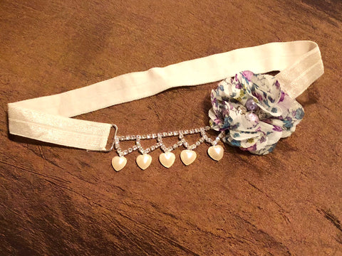 Pearl Rhinestone Headband - Paisley Bows