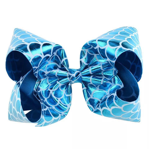 Turquoise Mermaid Hair Bow - Paisley Bows