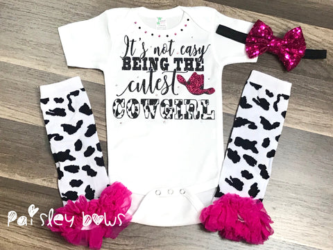 It’s Not Easy Being The Cutest Cowgirl - Paisley Bows