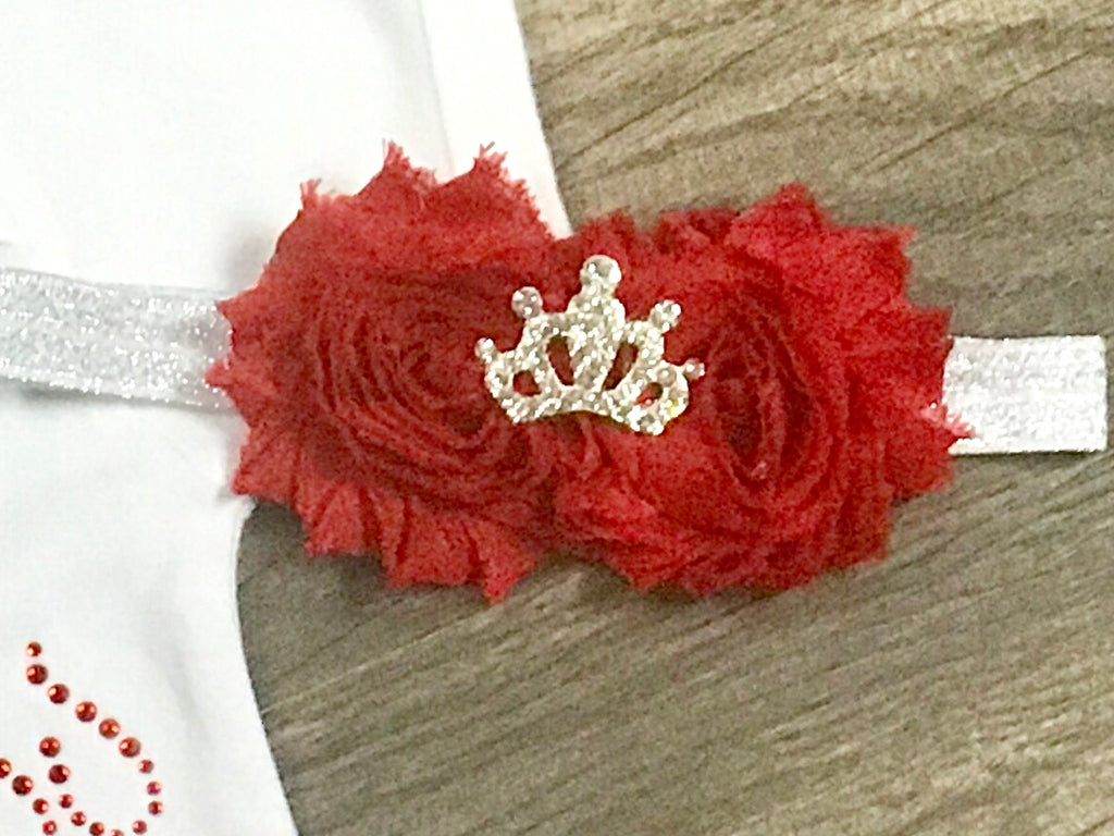 Red Princess Headband - Paisley Bows