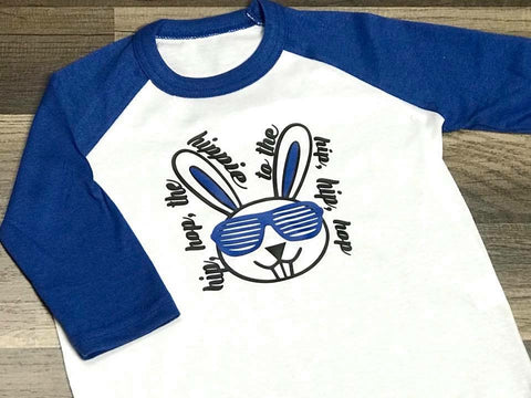 Boys Easter Bunny Raglan Shirt - Paisley Bows