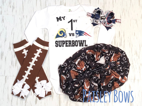 My 1st Super Bowl - Paisley Bows
