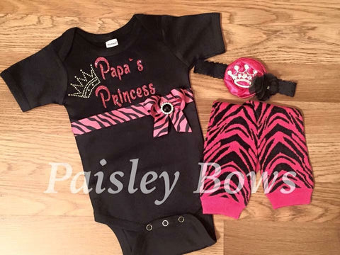 Papa's Princess - Paisley Bows