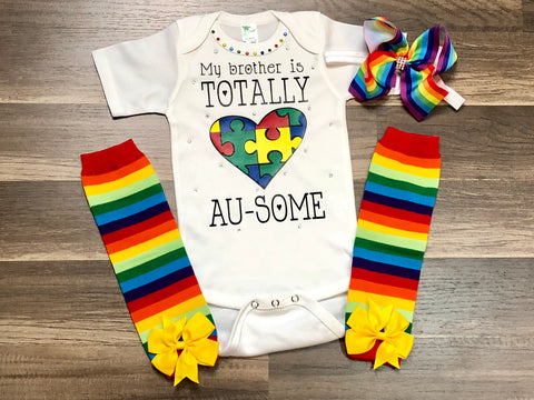 Customizable Autism Outfit - Paisley Bows