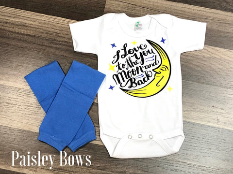 I Love You To The Moon And Back - Paisley Bows