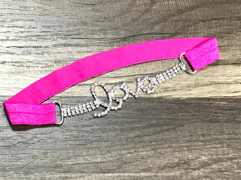 Rhinestone Love Headband - Paisley Bows