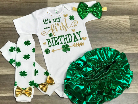 St. Patrick’s Day First Birthday - Paisley Bows