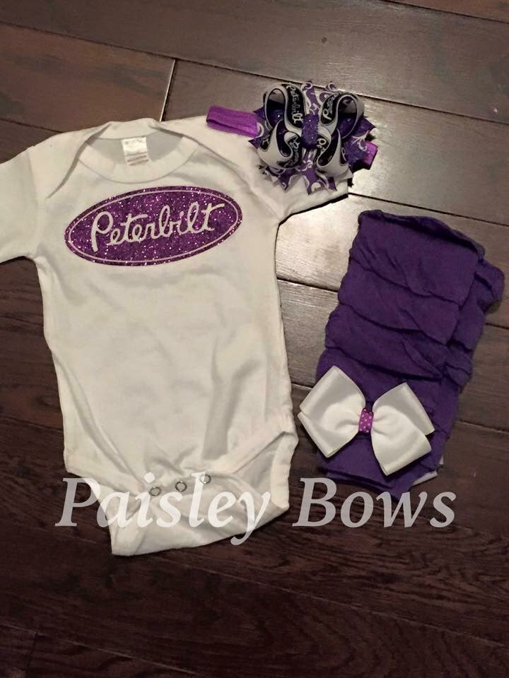 Purple Peterbilt - Paisley Bows