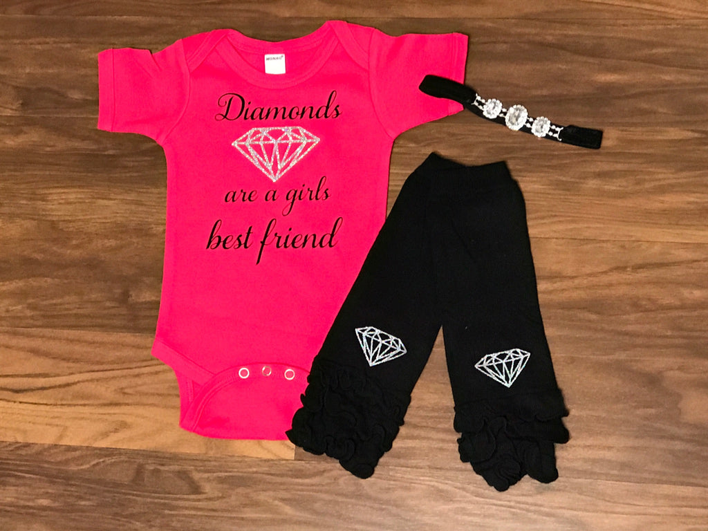 Diamonds Are A Girls Best Friend - Paisley Bows