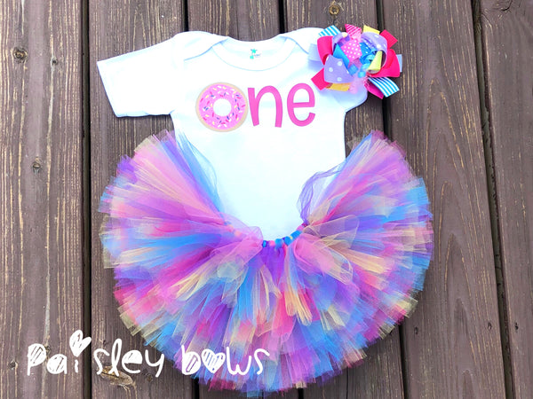 Donut First Birthday - Paisley Bows