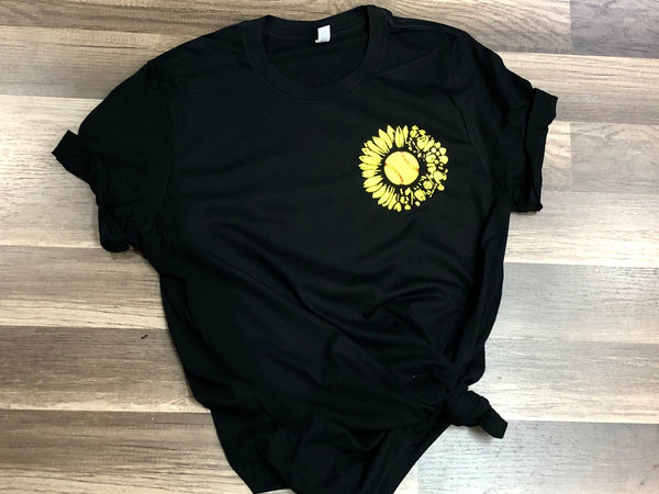 Softball Sunflower Shirt Infant, Toddler, Youth, Adult - Paisley Bows