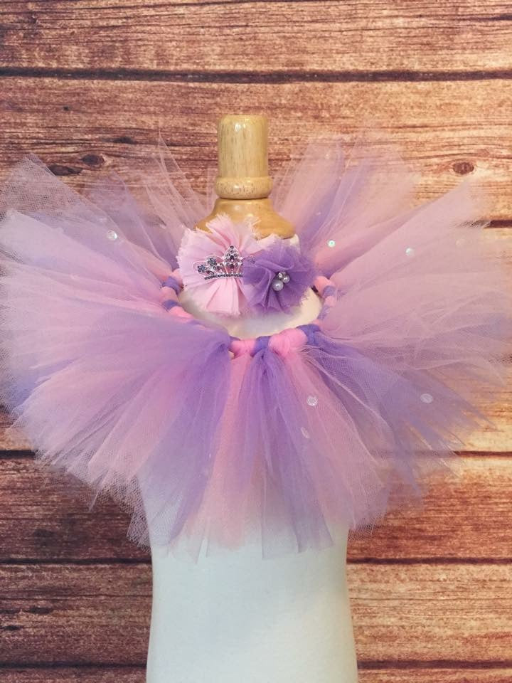 Pink and Lavender Princess Tutu - Paisley Bows