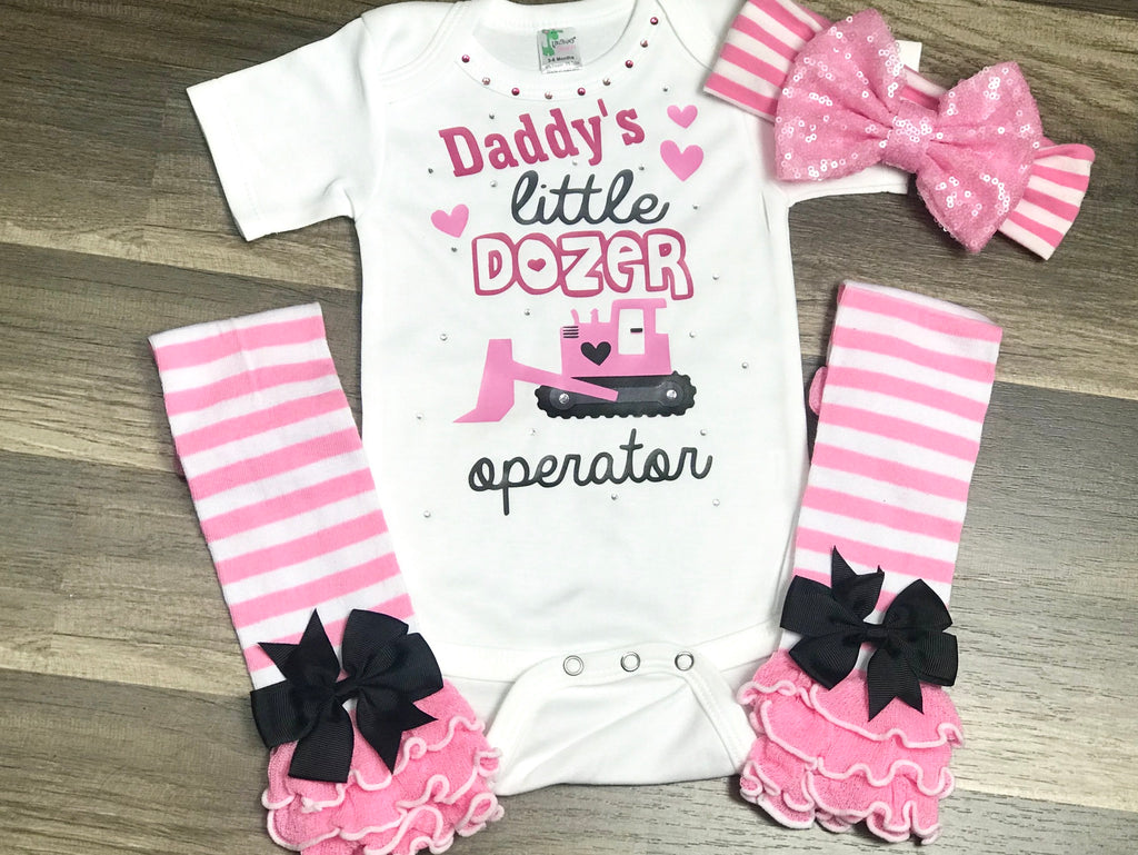 Daddy’s Little Dozer - Paisley Bows