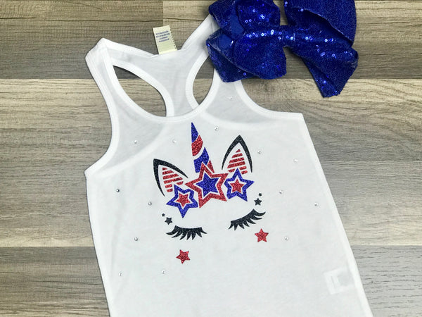 Unicorn Fourth Of July Outfit - Paisley Bows